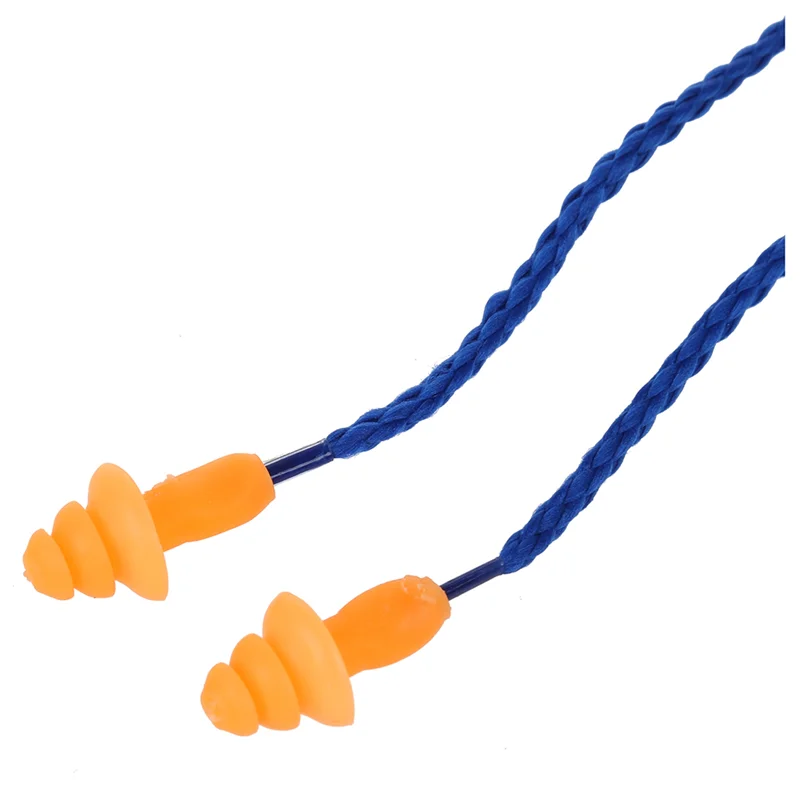 10 pares de tapones para los oídos de silicona suave de seguridad con forma de árbol, orejeras de protección auditiva-T34C