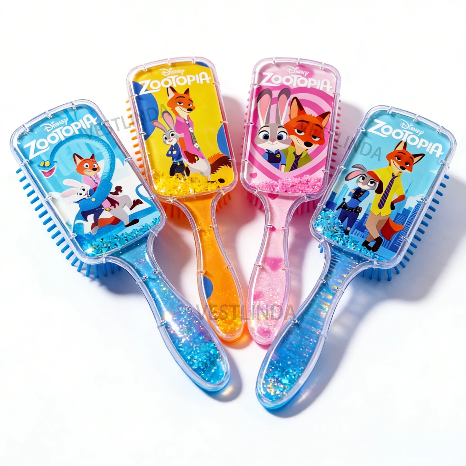

New Disney Zootopia Comb Cartoon Judy Rabbit Nick Fox Air Cushion Massage Comb Anime Peripheral Student Comb Girl Birthday Gift