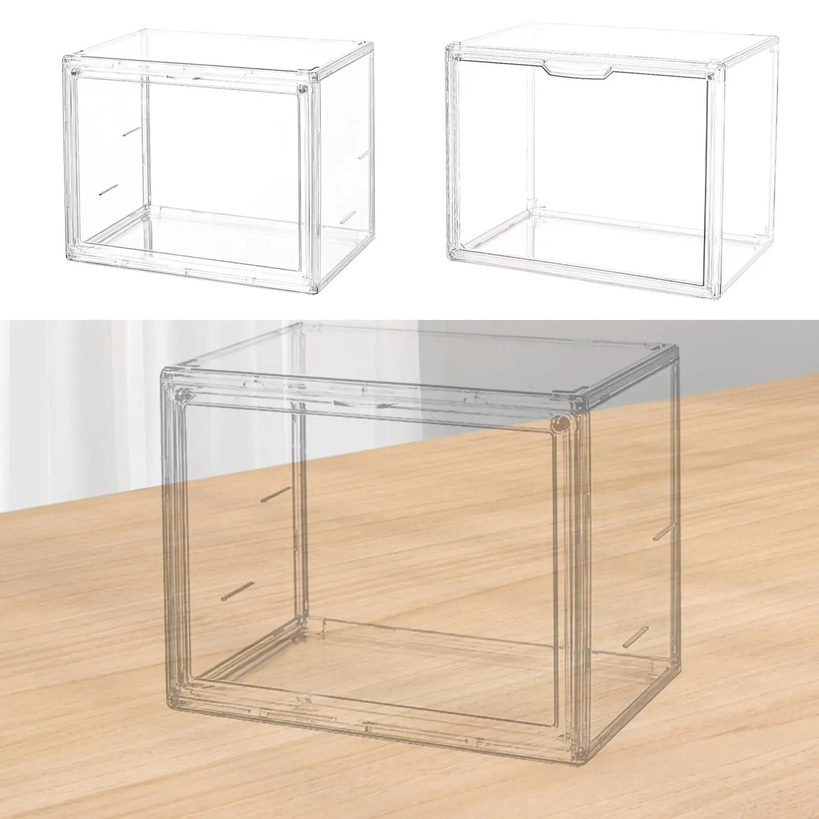 Vitrine transparente pour figurines à collectionner empilables, vitrine anti-poussière pour jouets cosmétiques beurre