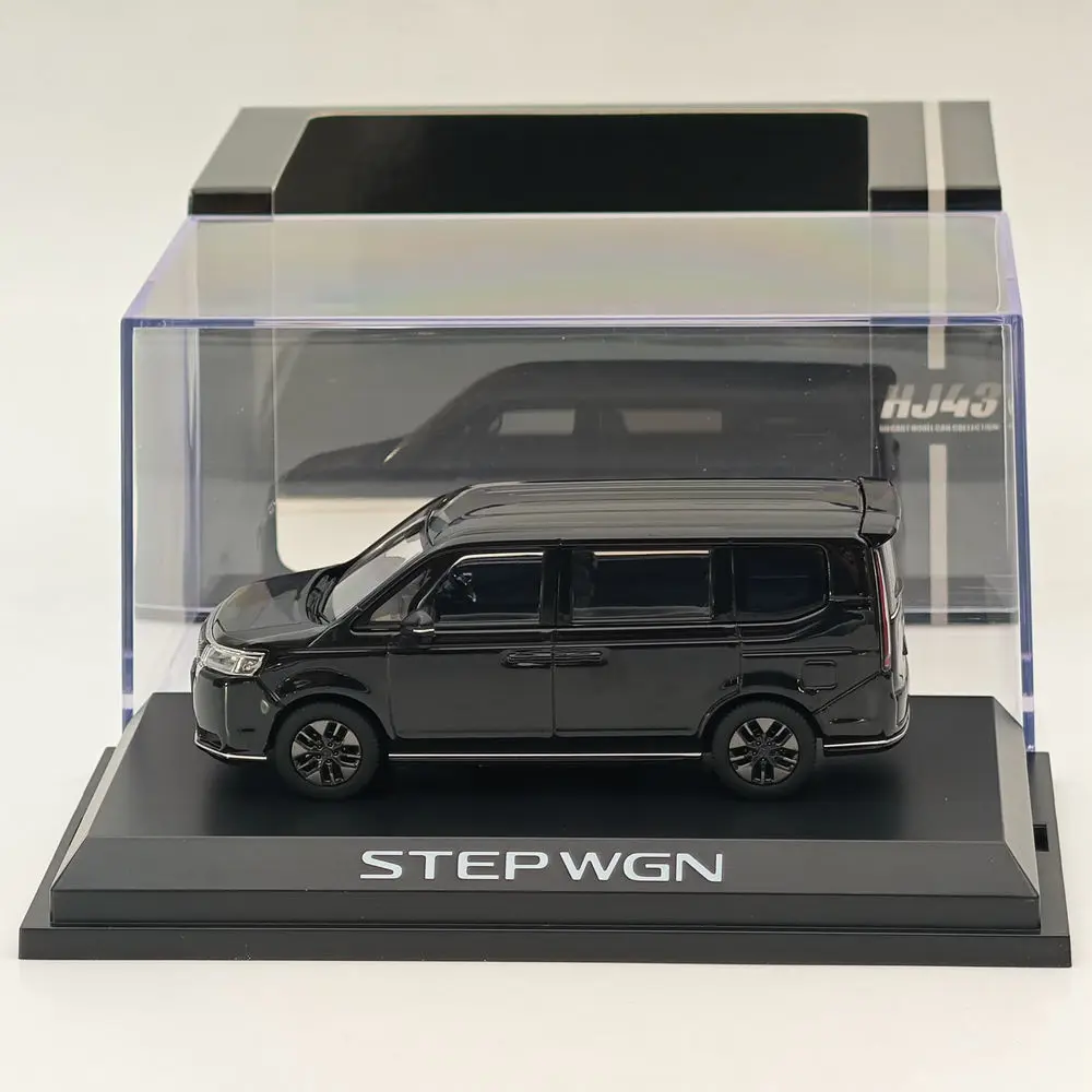 Hobby Japan 1/43 STEP WGN e:HEV SPADA Crystal Black(P) Diecast Models Car Limited Collection Auto Toys Gift HJ432004BK