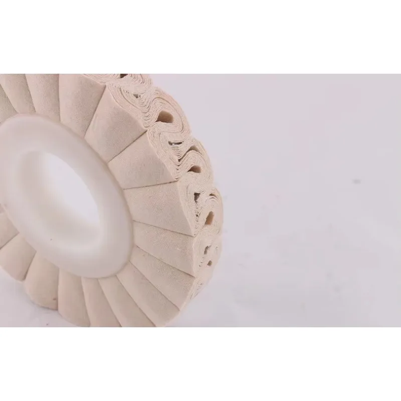 Cotton Wheel Buffing Cloth with Plastic Core 150*50*20/22 mm Abrasive Tool of Edge Banding Machine view 2