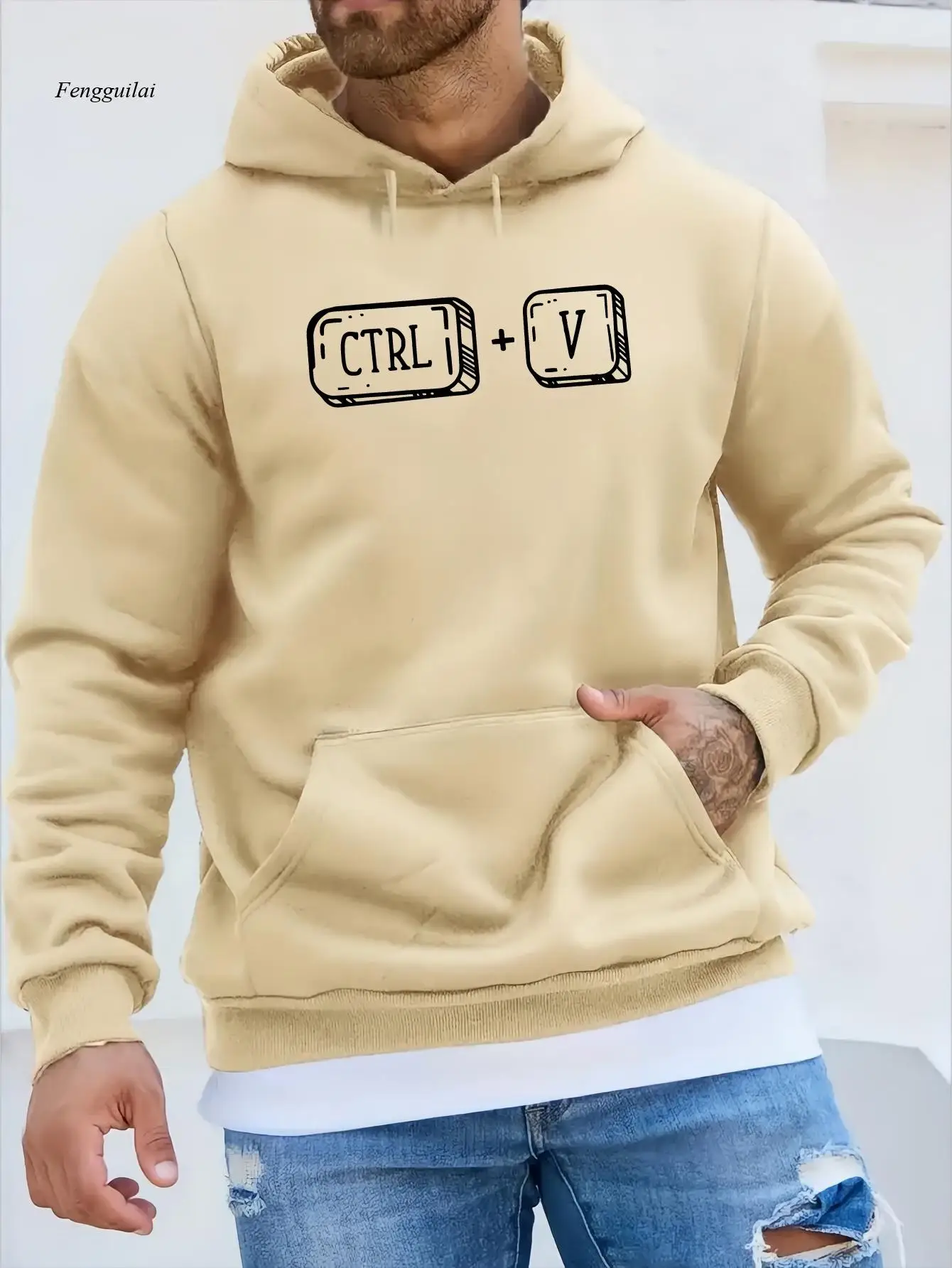 Pluche trui met capuchon en winterwarm gamingcadeau, programmeurkleding, casual trui met technische thema