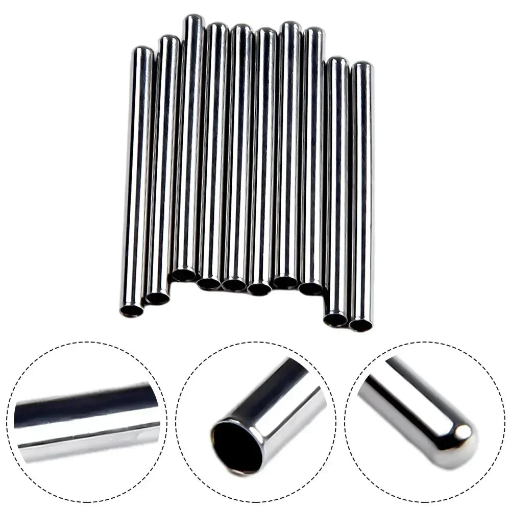 10pcs Temperature Probe Shell Stainless Steel Single Head Steel Tube Casing Pipes Protective Sleeve Sensor Protector Cover