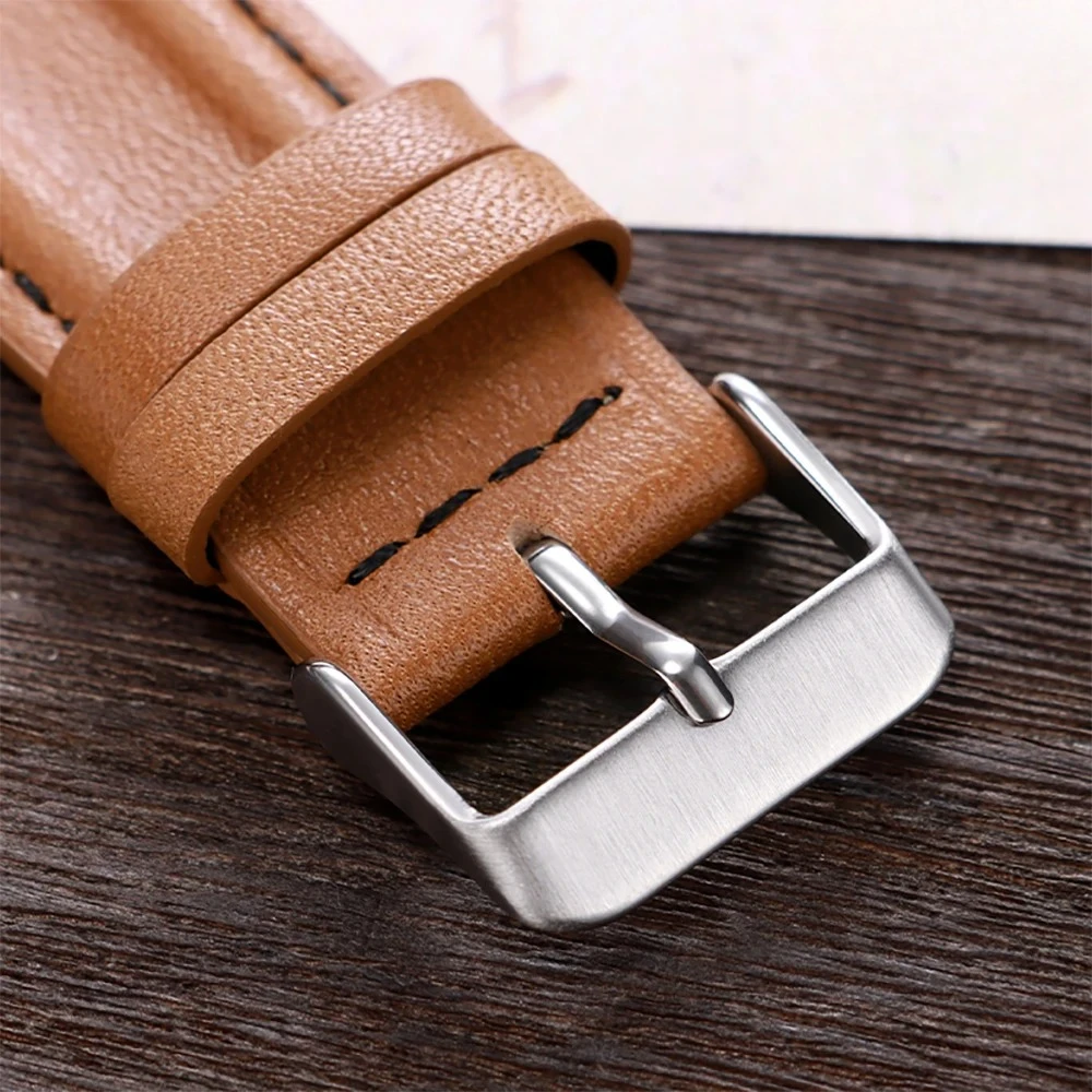 Litschi-Kornarmband, 20/22 mm, echtes weiches Leder-Uhrenarmband für Huawei Watch Gt3/Gt4, Schnellverschluss-Armband, Retro-braunes Armband