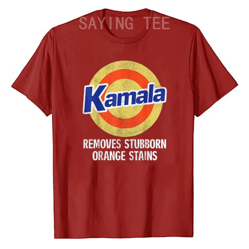 Kamala Removes Stubborn Orange Stains,Kamala Harris 2024 T-Shirt Democratic Party Clothes Short Sleeve Campaign Tee Novelty Gift