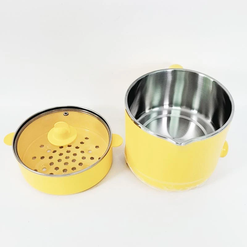 K12-D603 طباخ كهربائي متعدد الوظائف إناء/ قدر كهربائي صغير طالب الطبخ الكهربائي وعاء متكامل 1.2L 600 واط