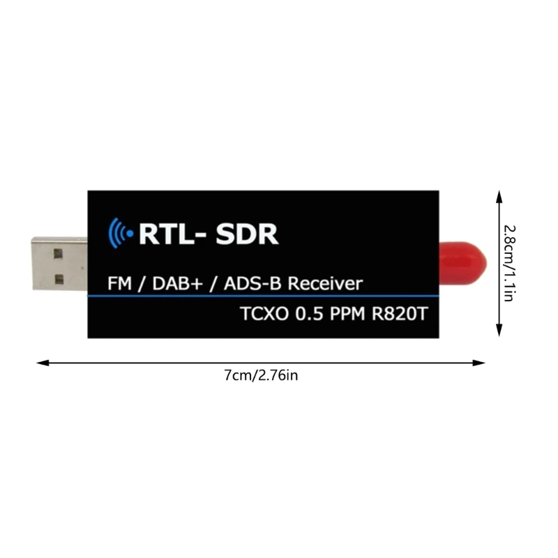 Receptor Digital amplio rango frecuencia, interfaces USB, 24MHz-1766MHz, Software bandas completas, receptor con