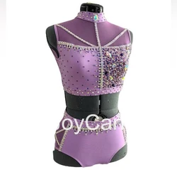 JoyCan Lyrical Dance Dress Red  Jazz Dance Costume Pole Dancing Clothes Girl Performance Training JC334