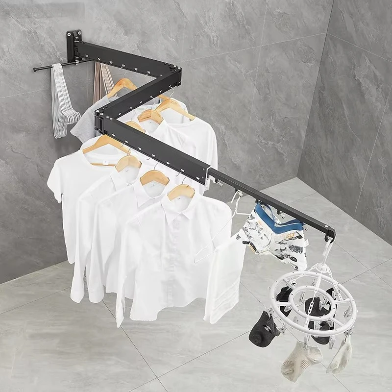 Foldable drying rack Aluminum alloy hanger Wall hanging extended drying rack