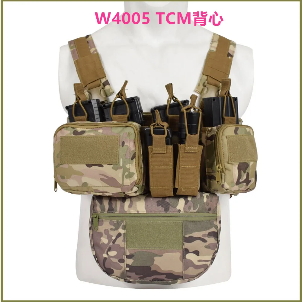 W4005 1000d Actical Chest Vest Rig Bag Field Training Vest Multifunctional Camouflage Strap with Multi-pocket Outdoor