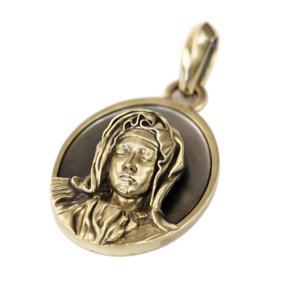 Details Solid Brass Virgin Mary Pendant Charms Belief Jewelry BR441