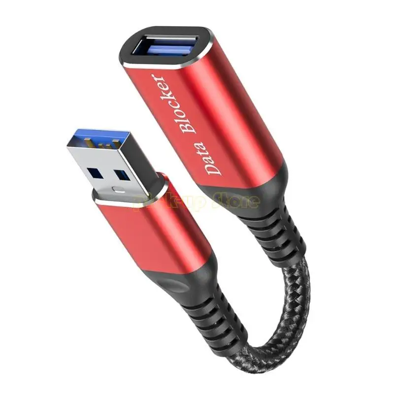 

Q5WA USB Female to Male Data Blocker Charging Cable Prevents Data Transfer 12CM Short
