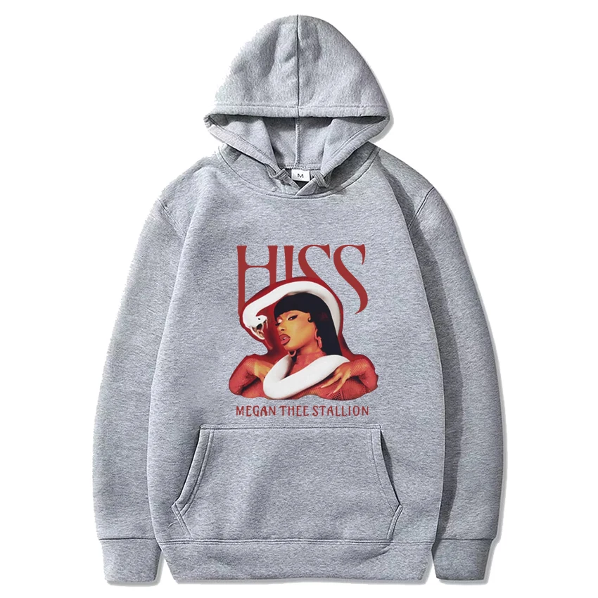 Panas Megan Thee Rapper Stallion Album Hiss Hoodie Hip Hop Pria Wanita vintage kasual streetwear pullover lengan panjang bulu domba Unisex