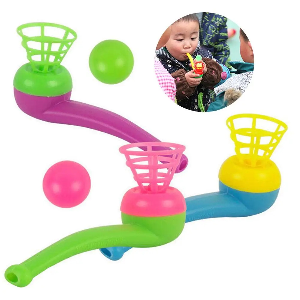 3pcs Plastic Pipe Blowing Ball Kids Toys Outdoor Games Balance Training Educational Toys Learning Toys for Children Funny Gifts