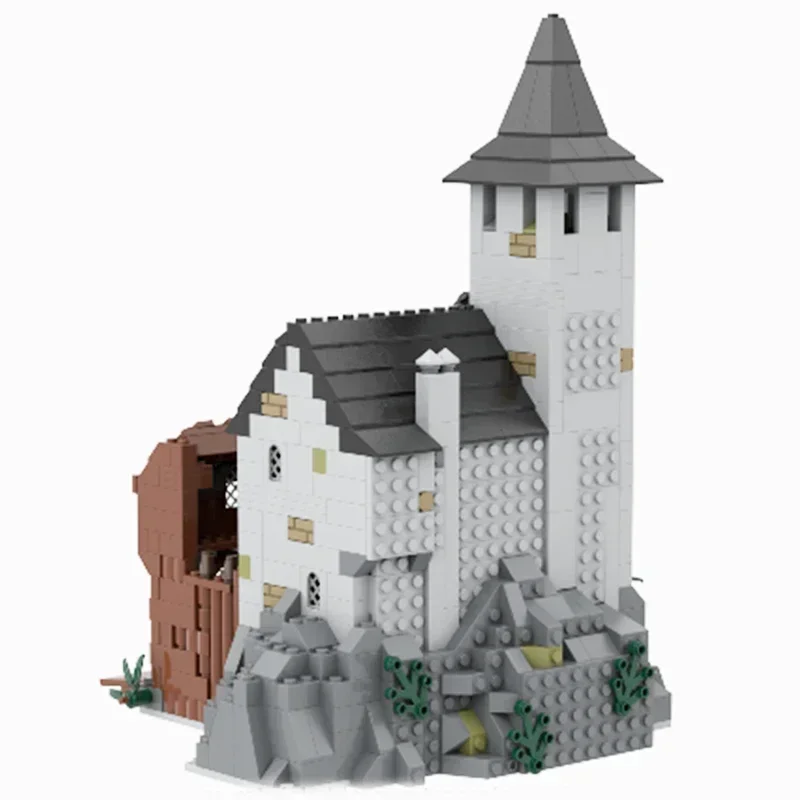 Briques de construction Moc, modèle de forteresse, technologie de château construite en brique, blocs modulaires, cadeaux, jouets de noël, ensembles de bricolage, assemblage