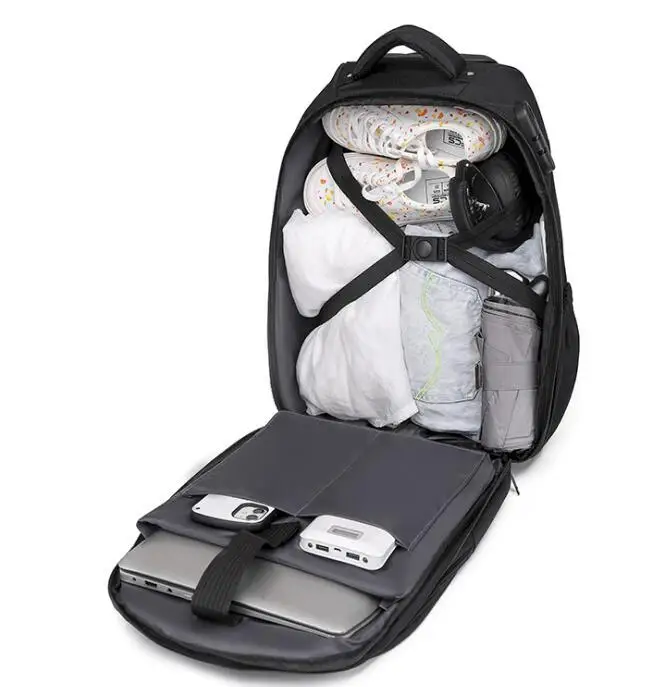 Unisex Rolling Wheeled Backpack Men Women Teen School Travel Trolley Luggage Bag