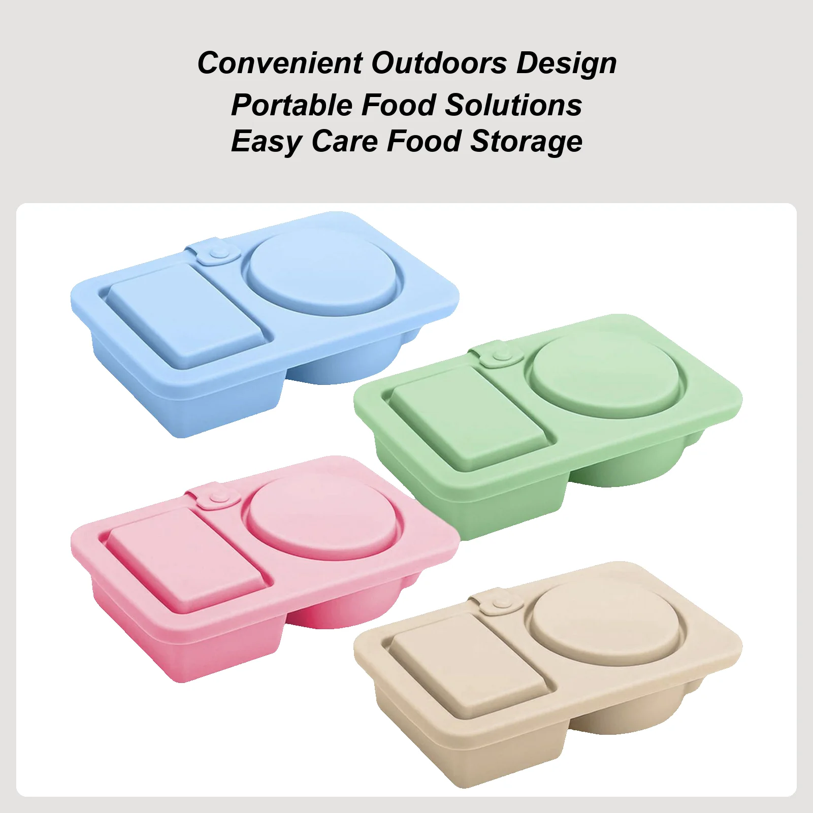 

Snack Box Container Snack Pack Containers With Lids 4 Pieces Double Compartment Organizer Food Storage Silicone Snackle Box For