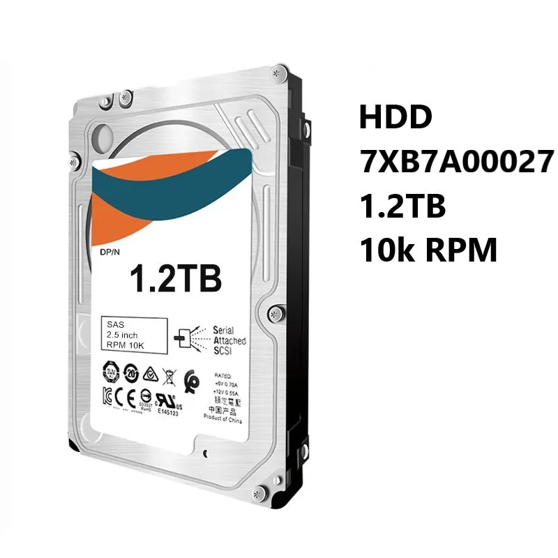 

New Hard Drive 7XB7A00027 00YK016 1.2TB 2.5in Think-System 2.5" 10K 12Gb/s SAS Hot Swap 512N Hard Disk Drive HDD for LEN-OVO