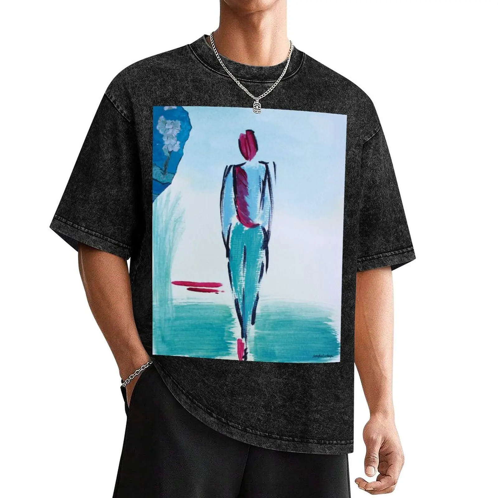 Solitary wander T-Shirt basketball graphic tees hippie clothes boys whites men t shirt