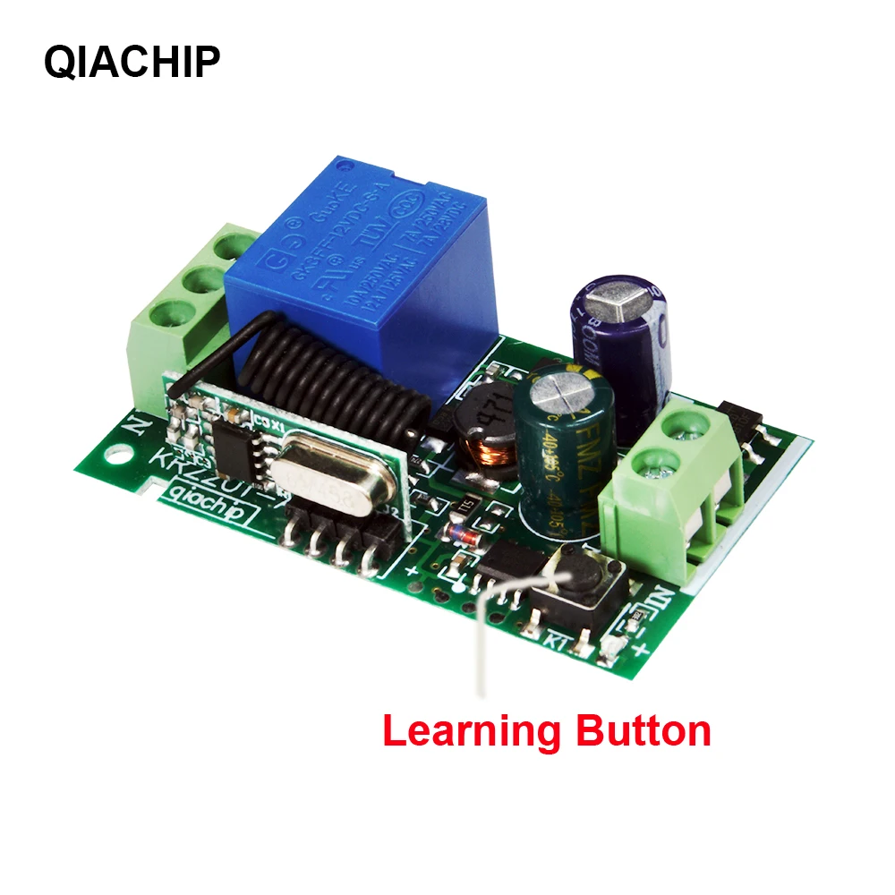 433 MHz 220V Remote Control Rf Receiver Transmitter 110V Wireless Remote Control Switch ON/OFF Button For Led Lights Bulb DIY