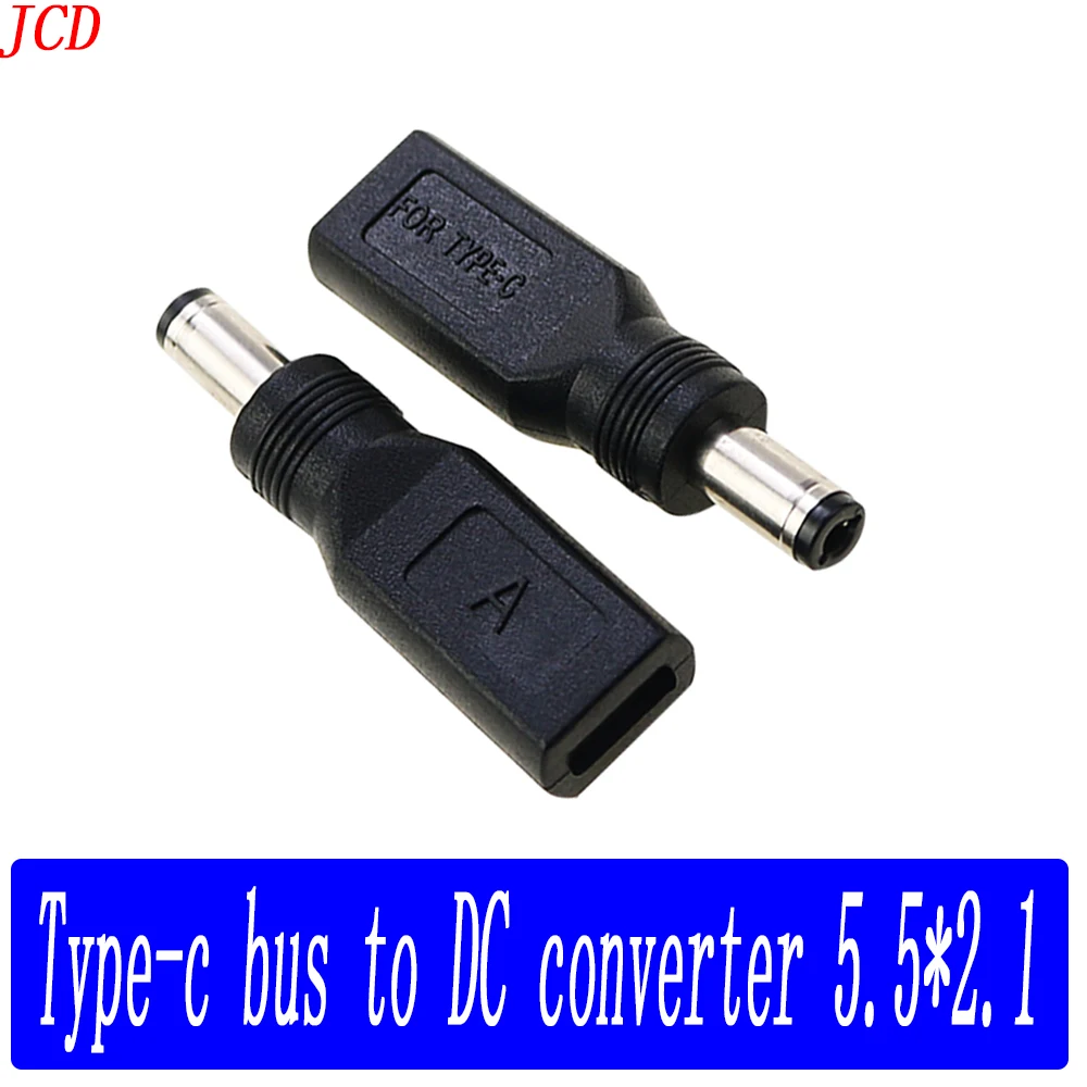 Laptop Power Adapter Connector Type C Female to DC Male PD Bait Jack Converter Is Applicable To HP Dell ASUS Acer Lenovo 5.5X2.1