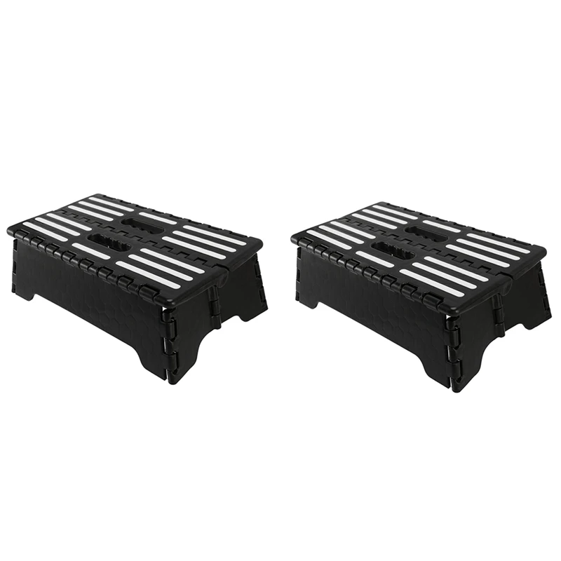 

2X Non-Slip Small One Step Compact Folding Flat Step Stool Heavy Duty Portable Lightweight Folding Chair