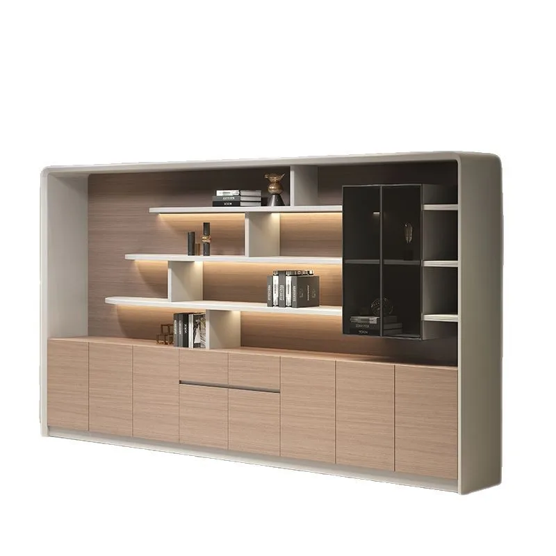 LH File Cabinet Locked Storage Office Wooden Modern Office Background Cabinet