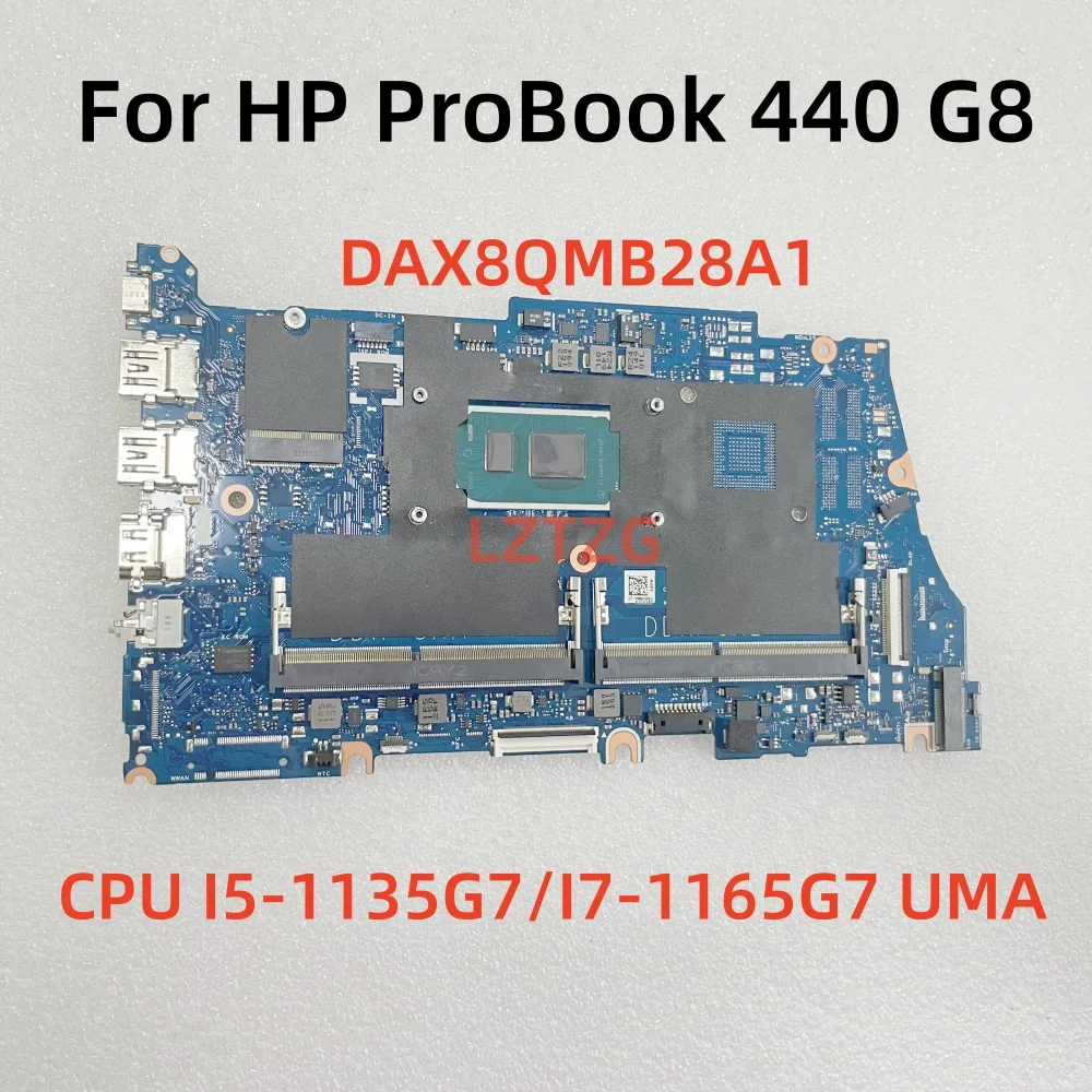 DAX8QMB28A1 For HP ProBook 440 G8 Laptop Motherboard CPU I5-1135G7 I7-1165G7 UMA DDR4 100% Tested OK