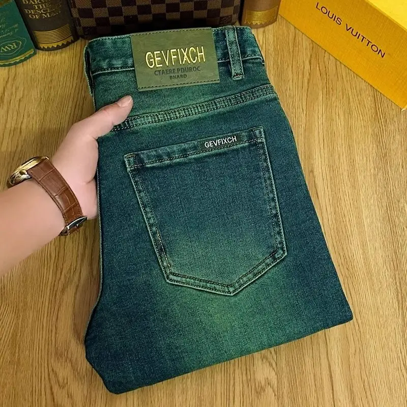 

Высококачественные облегающие мужские джинсы, американские новые модные длинные брюки в стиле ретро, японские молодежные джинсы без рукавов