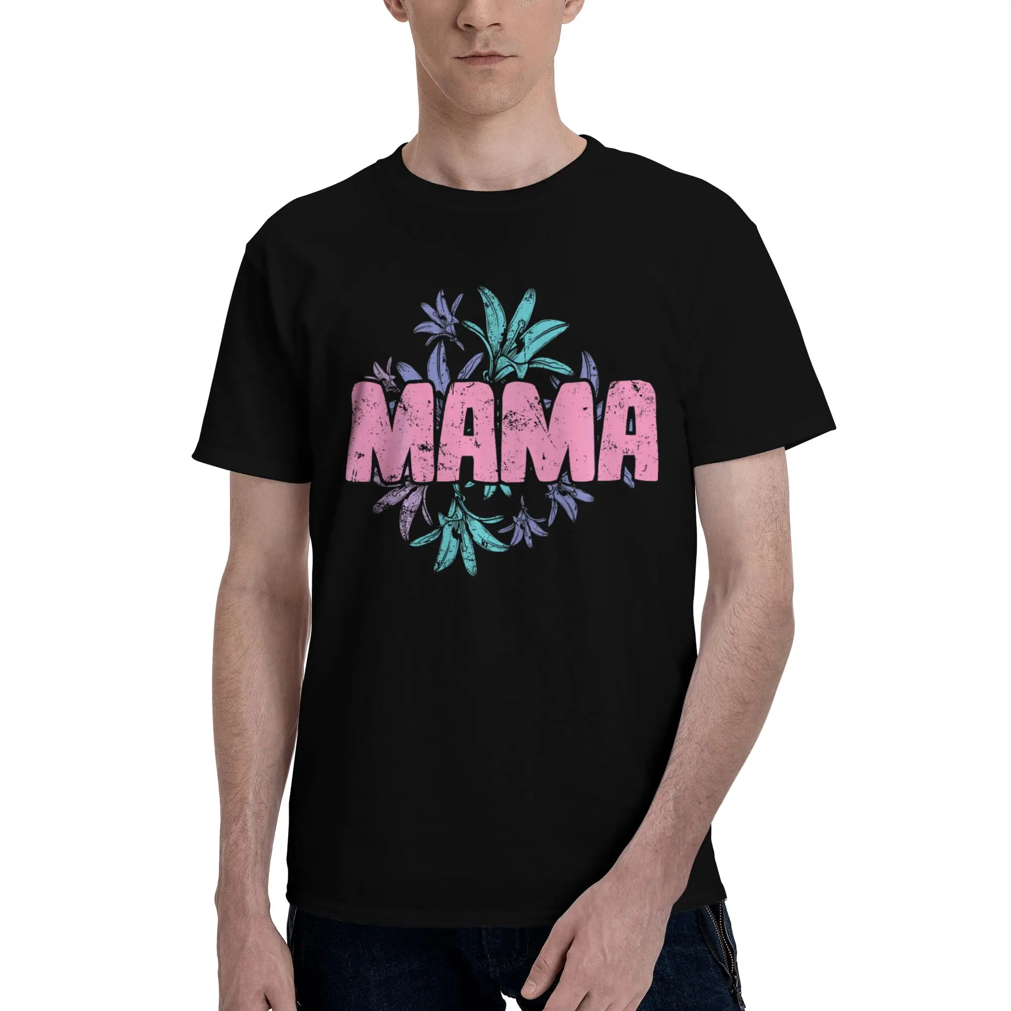 Thank You Mommy  Novelty Graphic 100% Cotton T-Shirt Mothers Day Tops Tees For Men