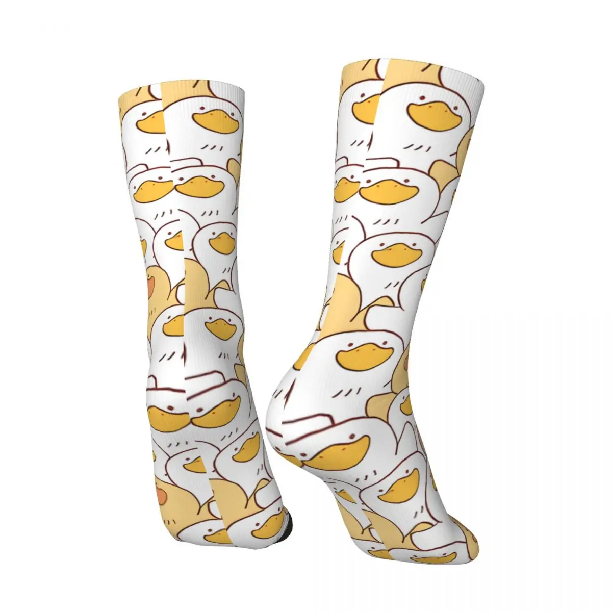 Crazy Sock for Men Cartoon Ducklings Pattern Hip Hop Harajuku Duck Pattern Happy Pattern Printed Boys Crew Sock Casual Gift