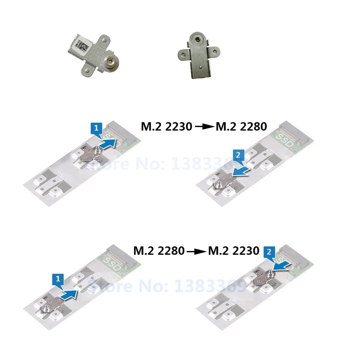 X8MY9 FJ75H 26X1Y For Dell G15 5510 G15 5515 5511 Laptops M.2 NVME 2230 2280 SSD Hard Drive Upgrade Mounting Bracket Heatsink