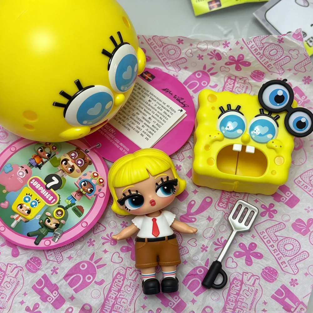 LOL Surprise SpongeBob Mini Dolls Series Surprise Ball Unboxing Dress Up Doll Figure Toy