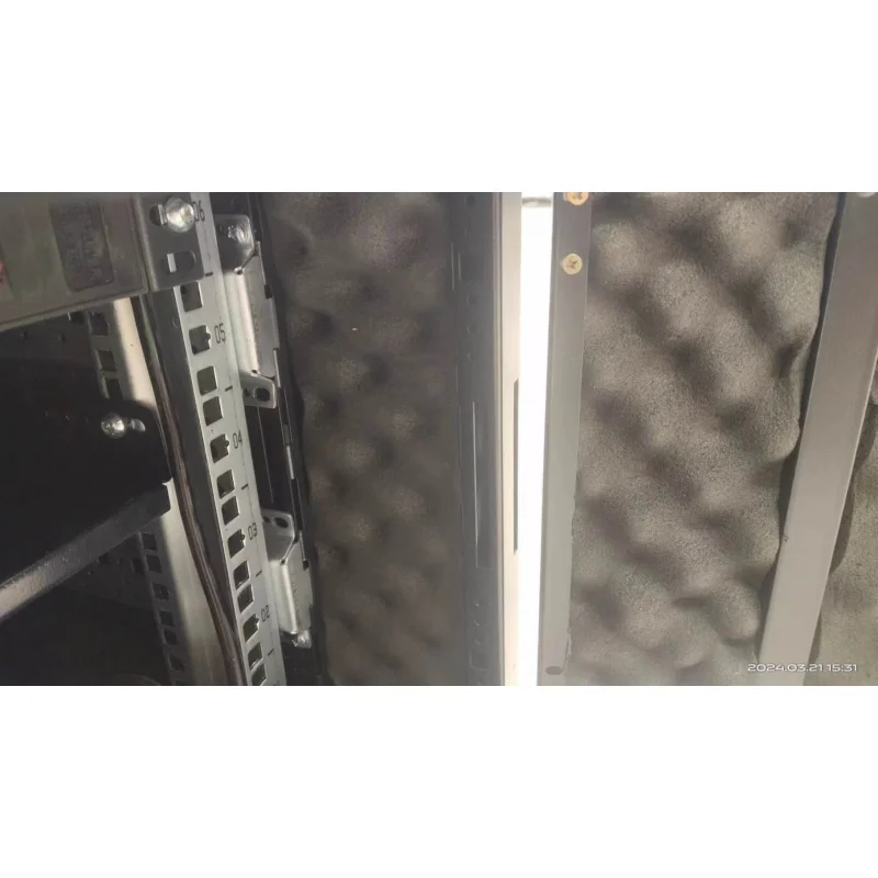 custom.27U Mesh Cabinet Soundproof Feature DDF Telecom Server Rack Data Center 22U Capacity Glass Steel Metal Floor Stan