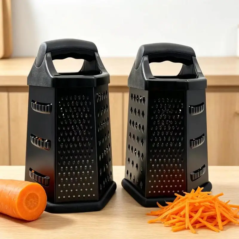 Multifunctional Vegetables Box Grater Stainless Steel 6 Sides Slicer Shredders Manual Cheese Potato Graters Kitchen Accessories
