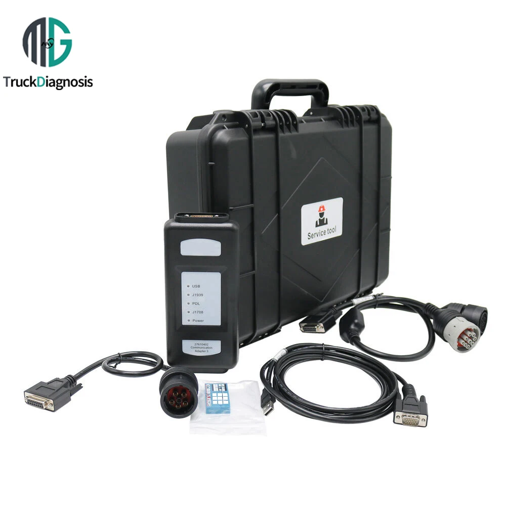 For Perkins Diagnostic Tool Excavator Truck Boat 27610402 27610401 Communication Adapter 3EST Diagnostic Tool 2021B Software