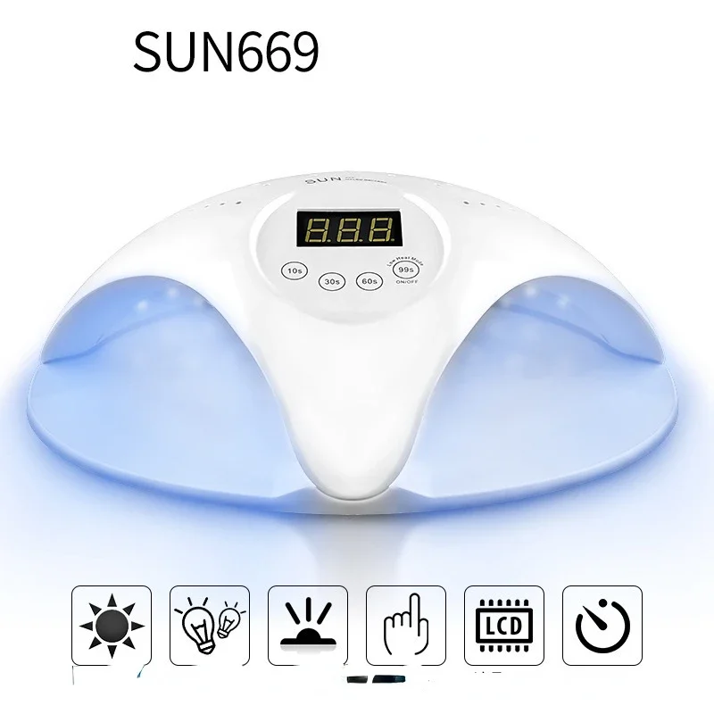 Phototherapy Nail Enhancement Lamp, Fast Drying LED Infrared Induction Flashlight, 48W, Nail Enhancement Equipment