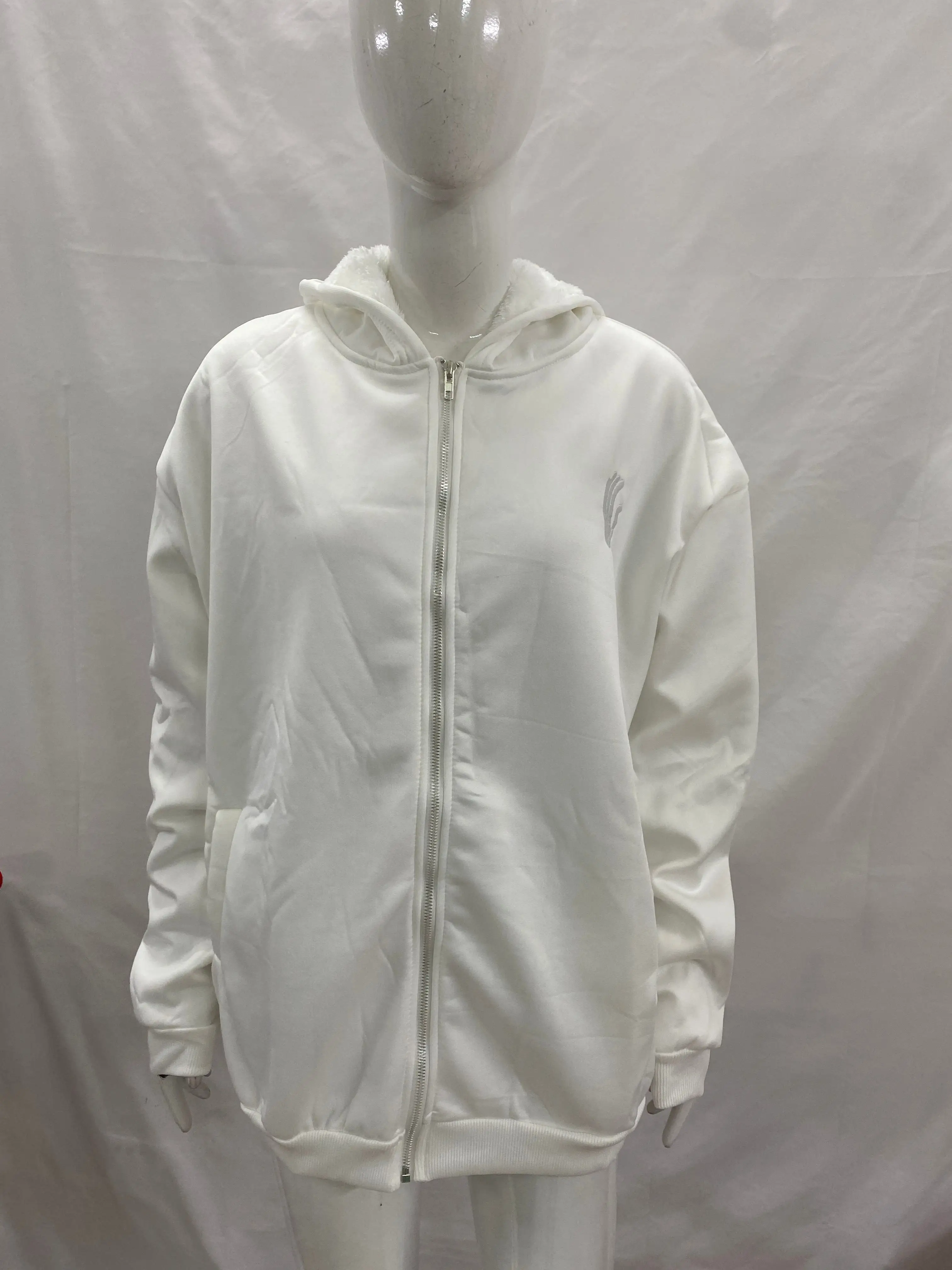 Herfst/Winter Nieuwe Straat Retro Modetrend Originele Ins Stijl Effen Kleur Rits Warme Hoodie Sweatshirt Y2k Punk Unisex