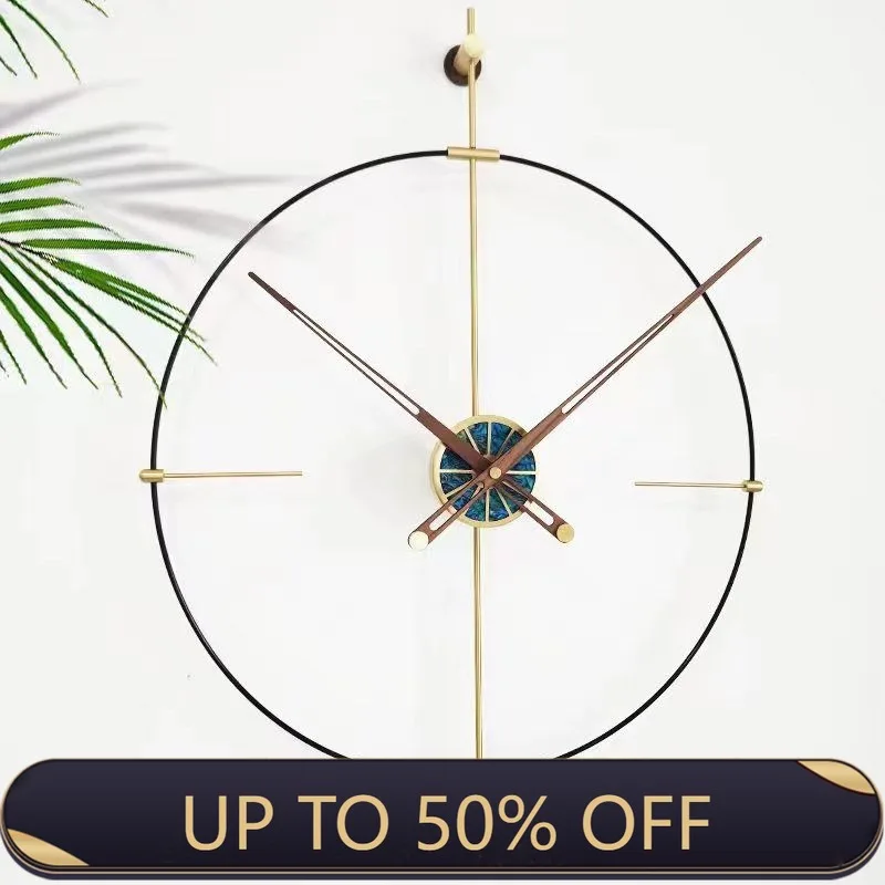Spain Large Wall Clock Living Room Decoration Wall Clocks Nordic Silent Bedroom Aesthetic Clocks Modern Minimalist Luxury Watch