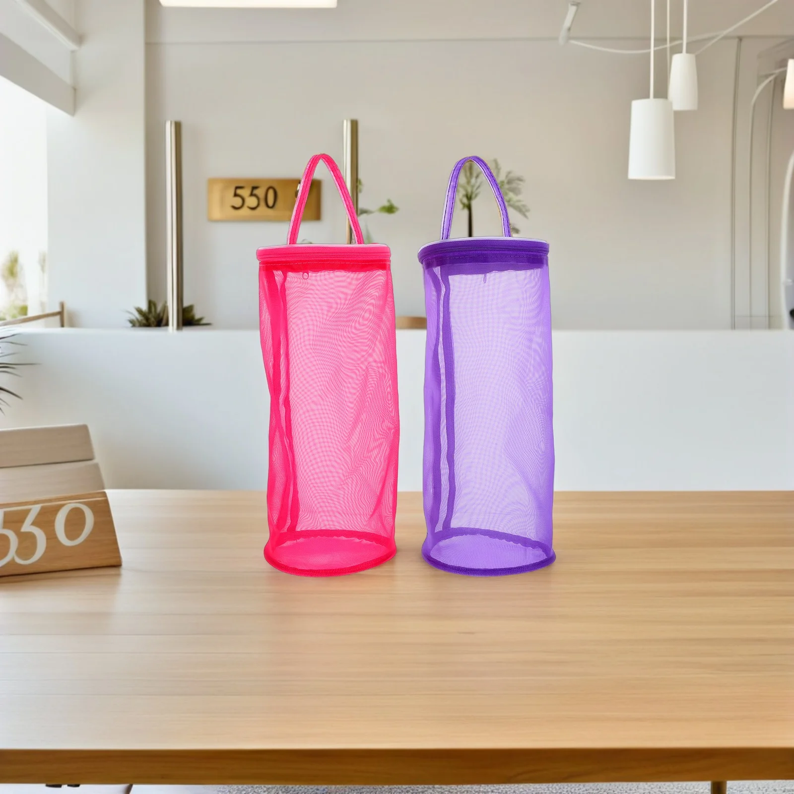 

2pcs Storage Round Mesh Knitting Holder For Crochet Sewing Portable Carrying Yarn Organizer Craft Storage Knitting Bag Yarn