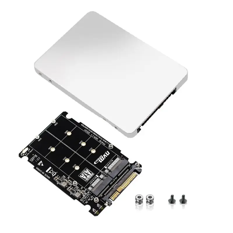 2X M.2 SSD To U.2 Adapter 2In1 M.2 Nvme And SATA-Bus NGFF SSD To PCI-E U.2 SFF-8639 Adapter Pcie M2 Converter,With Shell