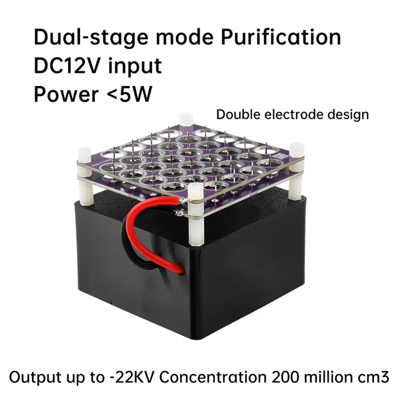 

ABZL высокая плотность DC12V плазменный генератор ионизатор удаление дыма пыли очиститель воздуха отрицательный генератор