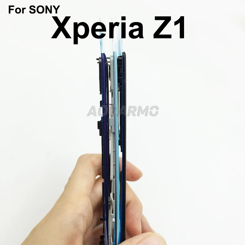 Obudowa zamienna, plastikowa tylna środkowa ramka do Sony Xperia Z1 L39H C6902 C6903 — zdjęcie 5