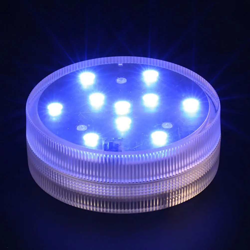 

Remote Control Rgb LED Submersible Lights Waterproof Underwater Pool Pond Vase Aquarium Base Light for Wedding Halloween