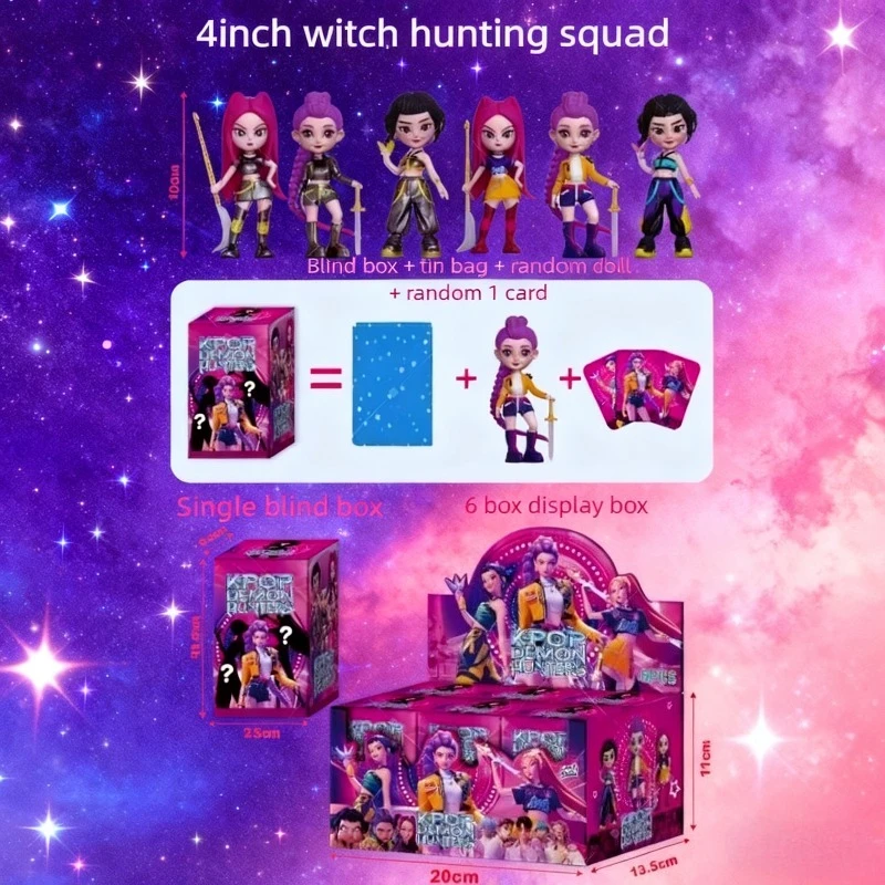 

Kpop Devil Hunter слепая коробка разборка забавная аниме фигурка маленькая статуя модель украшение для рабочего стола подарок для фанатов коллекционеров