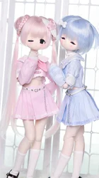 MSD MDD 1/4 BJD Doll Clothes BJD Accessories Pink Blue Black Skirt Top Outfit Sweet Doll Dress Up Gift Diy Clothes