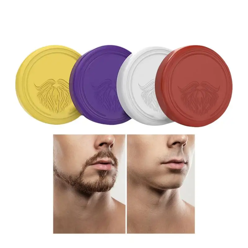 

Мыло для бритья бороды, 4 шт., мыло для чистки усов, богатый пень, увлажняет и защищает портативную планку для усов, бакенбардов, лица