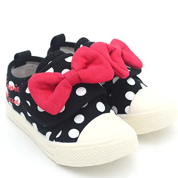 Boys And Girls Mickey Minnie Mouse Cartoon Cute New Children\'s Canvas Shoes Soft Sole Loose Magic Sticky School Indoor Shoes