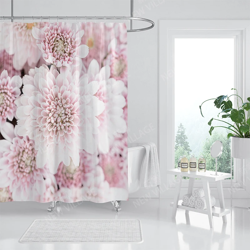 Waterproof fabric shower curtains Bathroom curtain accessories 180x200 Bath curtain for shower 240*200 nordic boho decoration