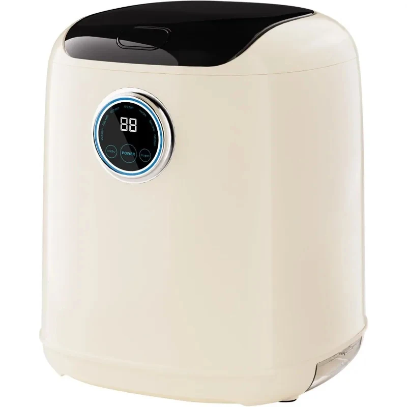 Fully Automatic Mini Washing hine with Heated Wash Spin Dry Thermal Drying 7L 1kg Capacity Portable for Underwear Socks Baby